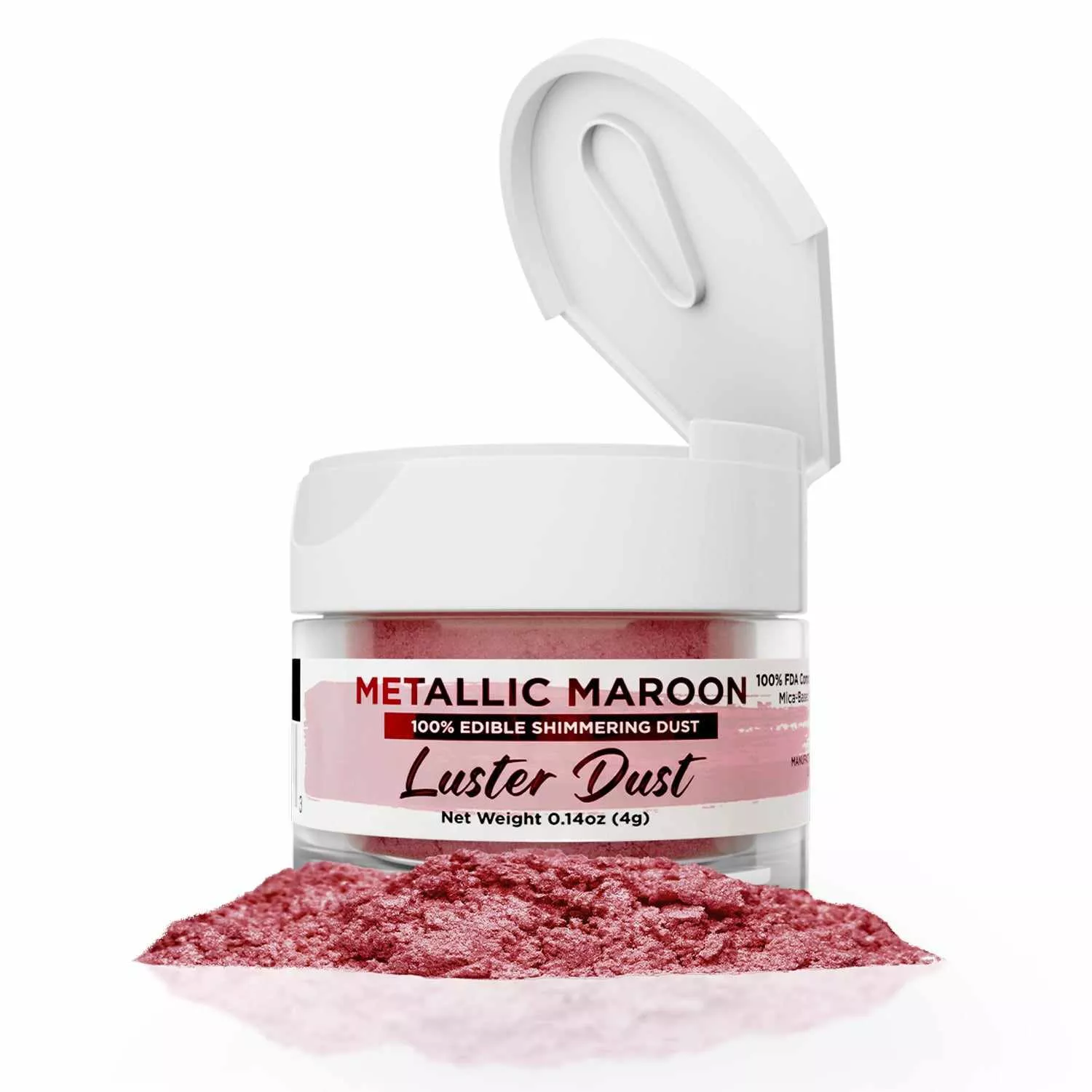 metallic-maroon-luster-dust-edible-glitter-bakell Metallic Maroon Luster Dust, Edible Glitter, Bakell