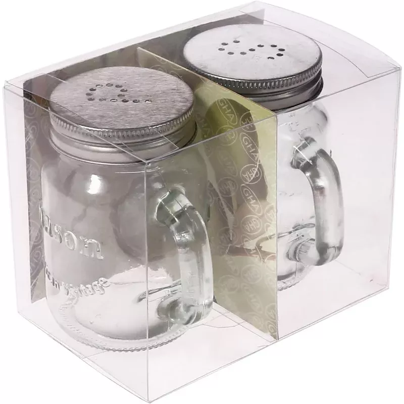 mini-mason-jar-glass-salt-pepper-set MINI MASON JAR GLASS SALT & PEPPER SET