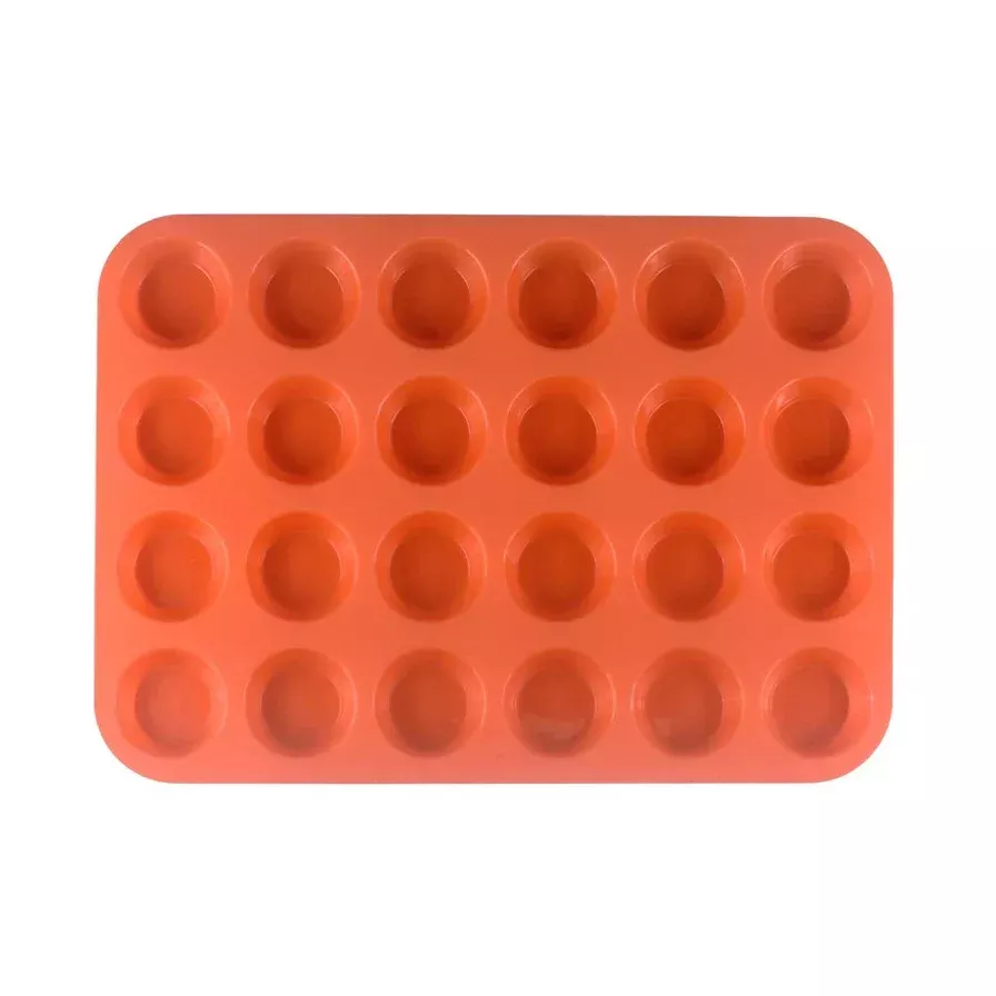 mini-muffin-cupcake-silicon-baking-pan-24-cavity Mini Muffin Cupcake Silicon Baking Pan - 24 Cavity