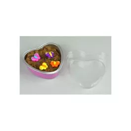 mini-pink-heart-foil-pan-with-lid-10-sets Mini Pink Heart Foil Pan with Lid 10 sets