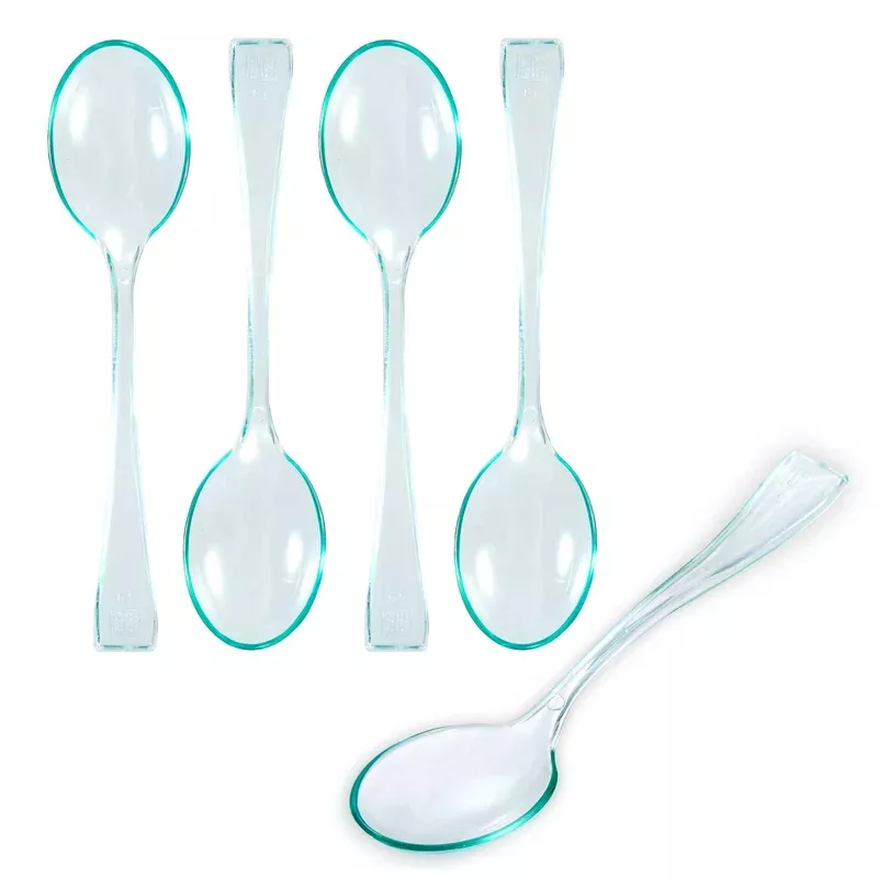mini-serve-seagreen-plastic-mini-spoon-4-100-count-box Mini Serve Seagreen Plastic Mini Spoon – 4″ – 100 count box