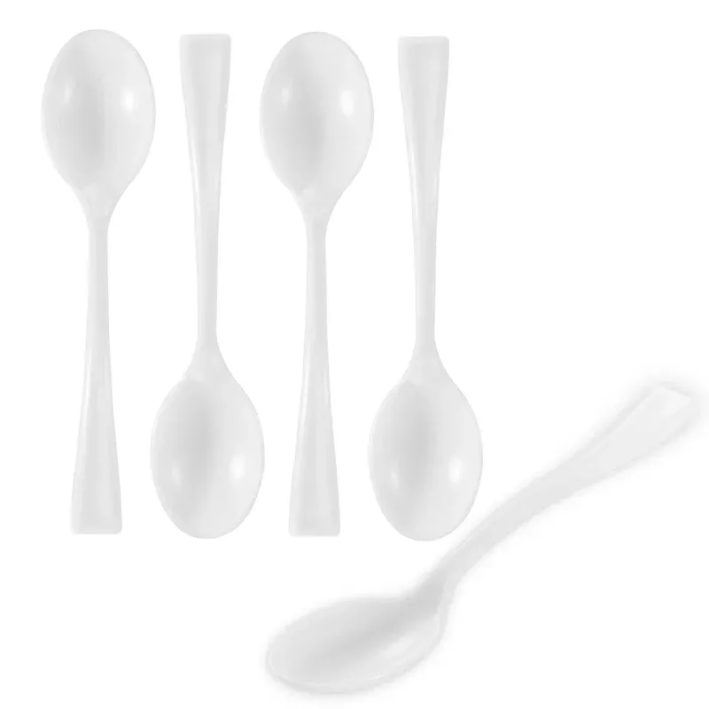mini-serve-white-plastic-mini-spoon-4-100-count-box Mini Serve White Plastic Mini Spoon – 4″ – 100 count box