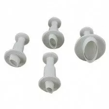 Miniature Oval Plunger Cutter - Set of 4
