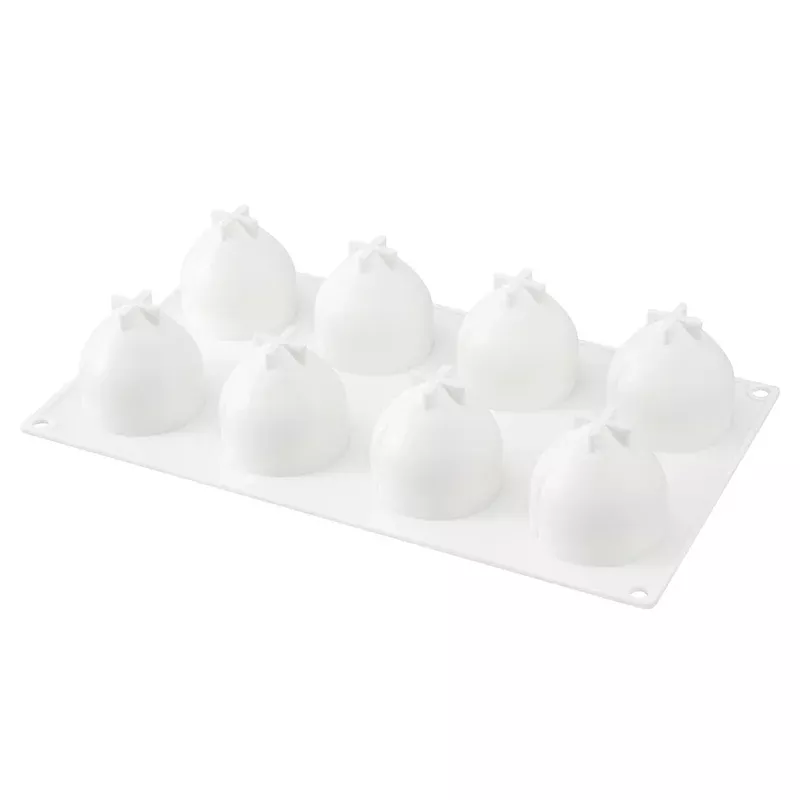 Mold Baking 8-Compartment Peach White Silicone1 – 1 EACH