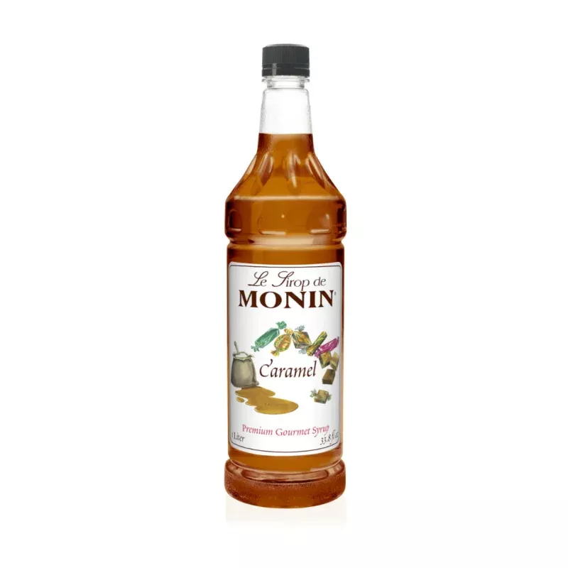 Monin Caramel Syrup 1L Plastic Bottle