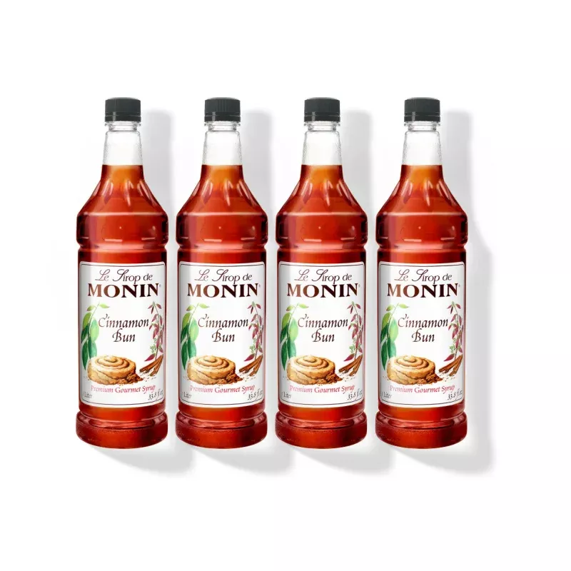 monin-cinnamon-bun-syrup-1l-plastic-bottle-pack-4 Monin Cinnamon Bun Syrup 1L Plastic Bottle (Pack of 4)
