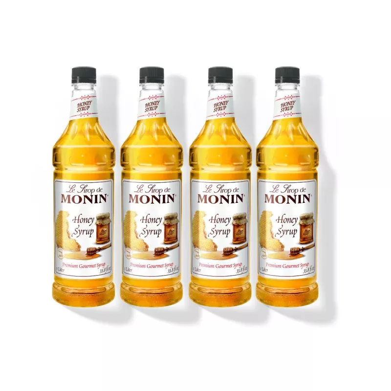 monin-honey-syrup-1l-plastic-bottle-pack-4 Monin Honey Syrup 1L Plastic Bottle (Pack of 4)