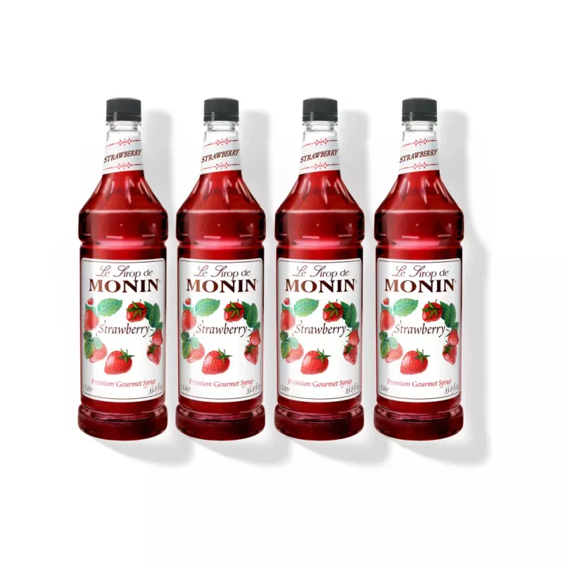 monin-strawberry-syrup-1l-plastic-bottle-pack-4 Monin Strawberry Syrup 1L Plastic Bottle (Pack of 4)
