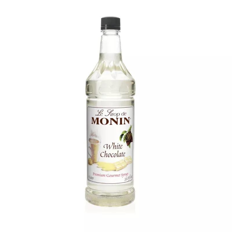 Monin White Chocolate Syrup 1L Plastic Bottle