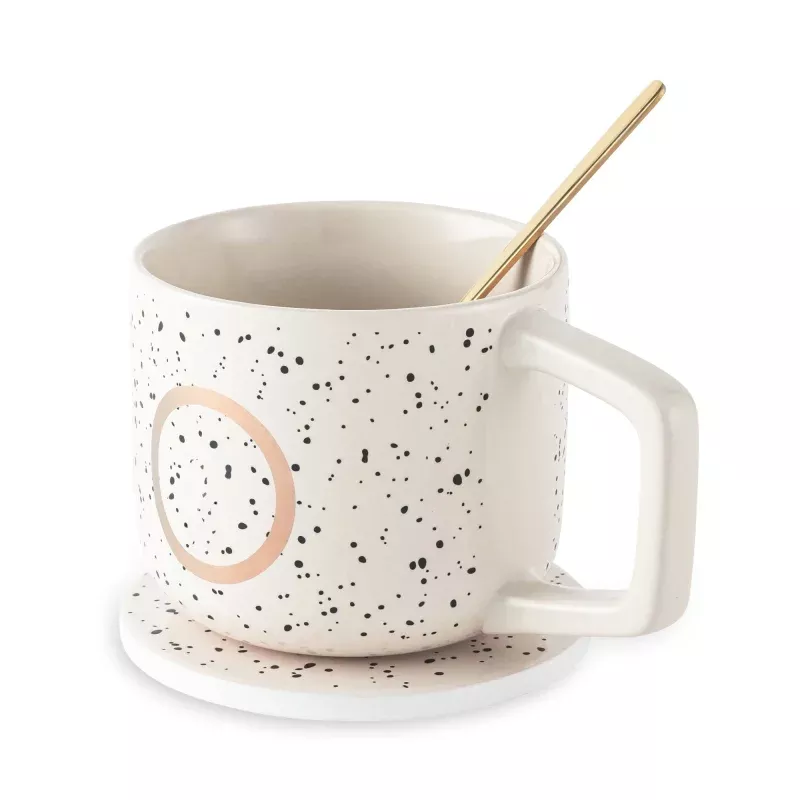 monogram-o-mug-coaster-stir-set Monogram O Mug, Coaster and Stir Set