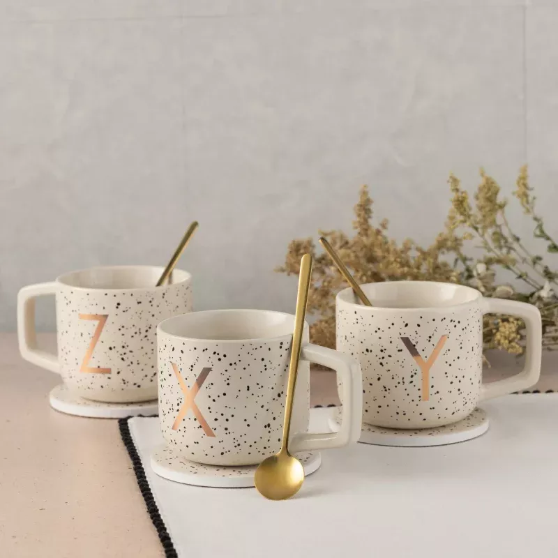 monogram-y-mug-coaster-stir-set Monogram Y Mug, Coaster and Stir Set
