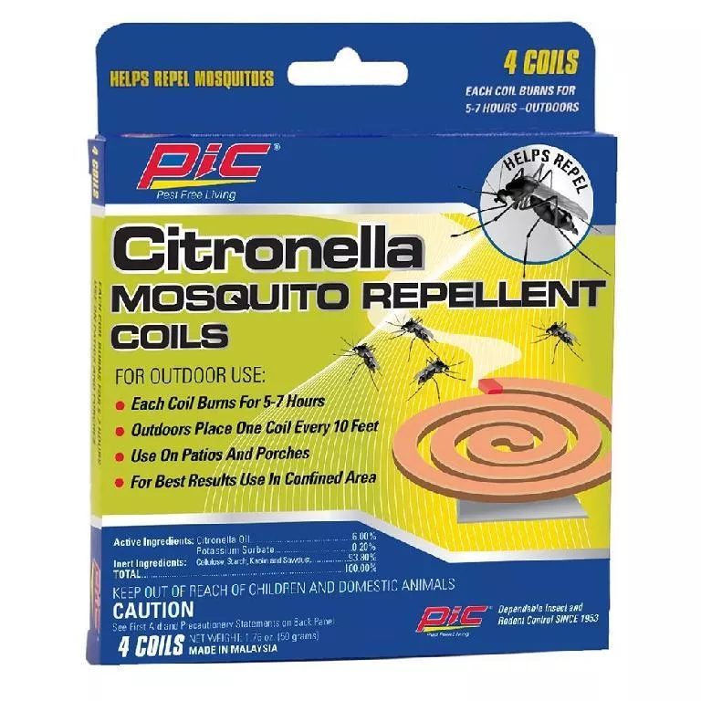 Mosquito Repellent Citronella Coils - 4 Pack - Case of 12