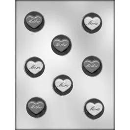mother-heart-disc-chocolate-mold Mother Heart Disc Chocolate Mold