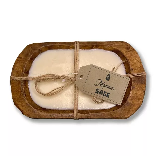 mountain-sage-3-wick-wood-dough-bowl Mountain Sage 3 Wick Wood Dough Bowl