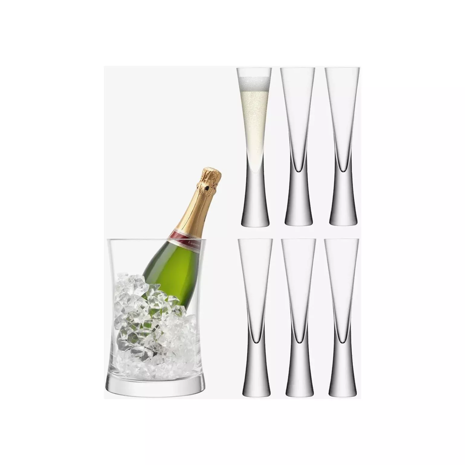 moya-ice-bucket-flutes-set-6 Moya Ice Bucket and Flutes (set of 6)