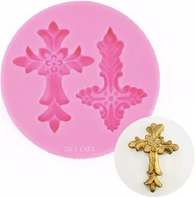 N.Y. Cake Fancy Cross Silicone Mold