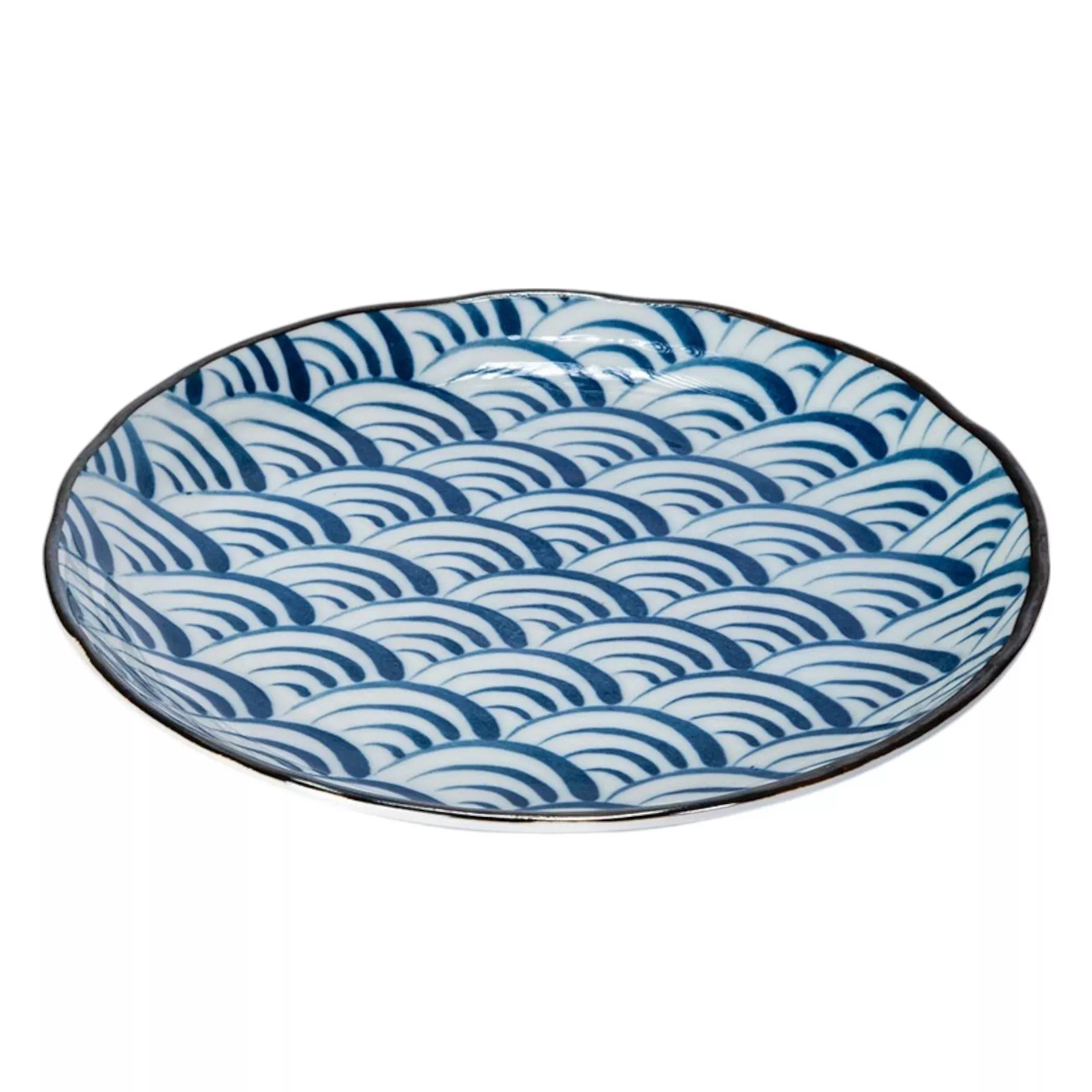 NAMI WAVES PORCELAIN DINNER PLATE 9.7"