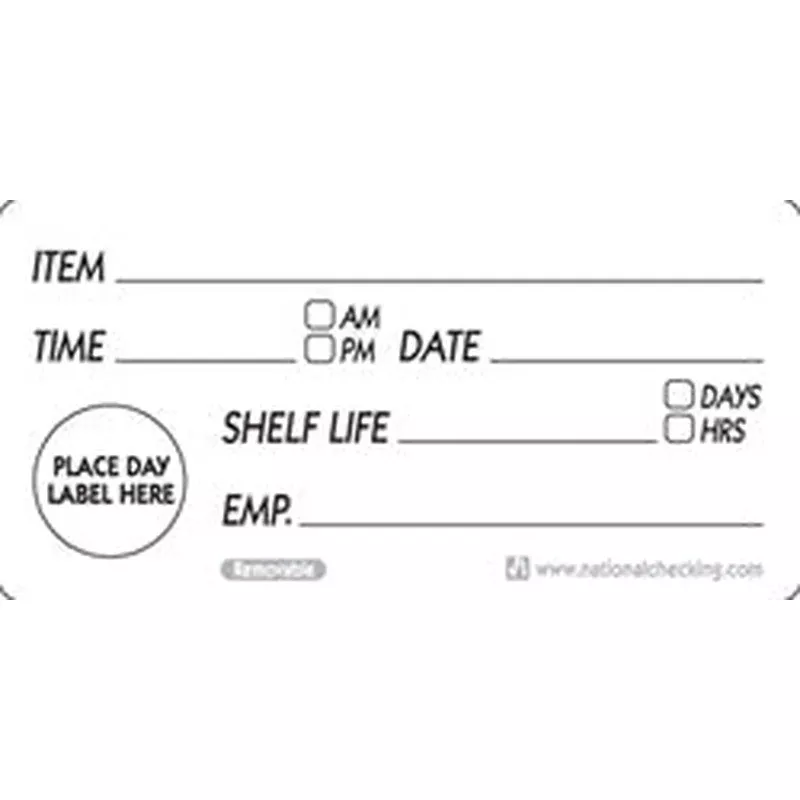 National Checking 2X4 Removable Shelf Life Labels-500 Each