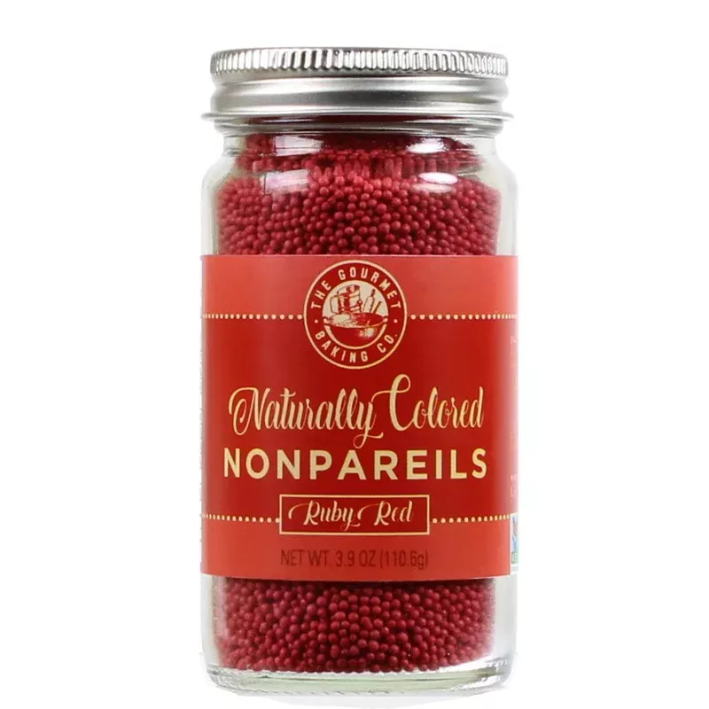 NATURALLY COLORED RED RUBY NONPAREILS 3.9 OZ.