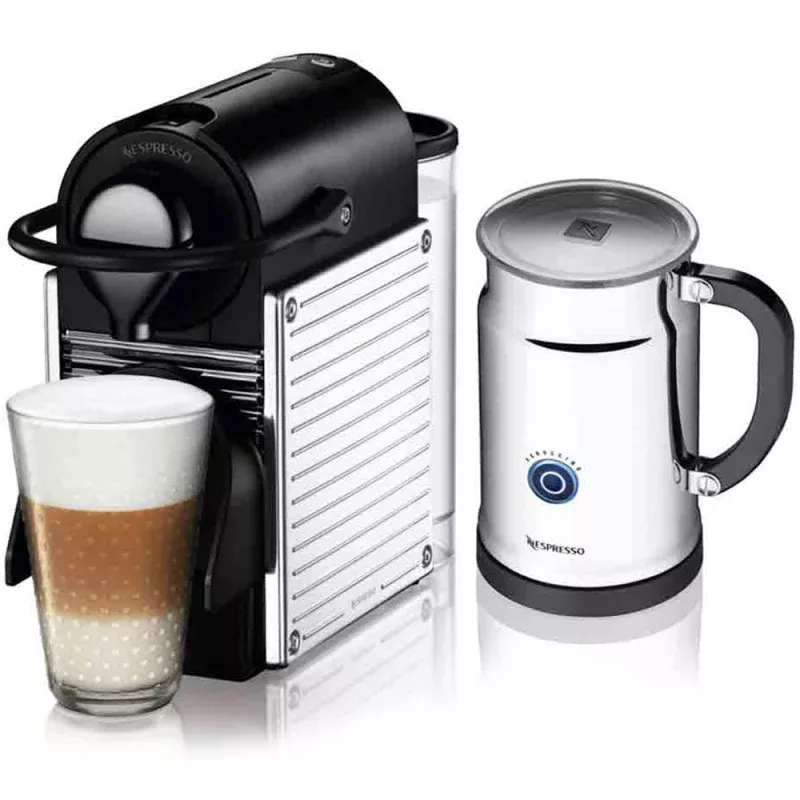 nespresso-c60-chrome-pixie-espresso-machine-aeroccino-plus-milk-frother Nespresso C60 Chrome Pixie Espresso Machine and Aeroccino Plus Milk Frother