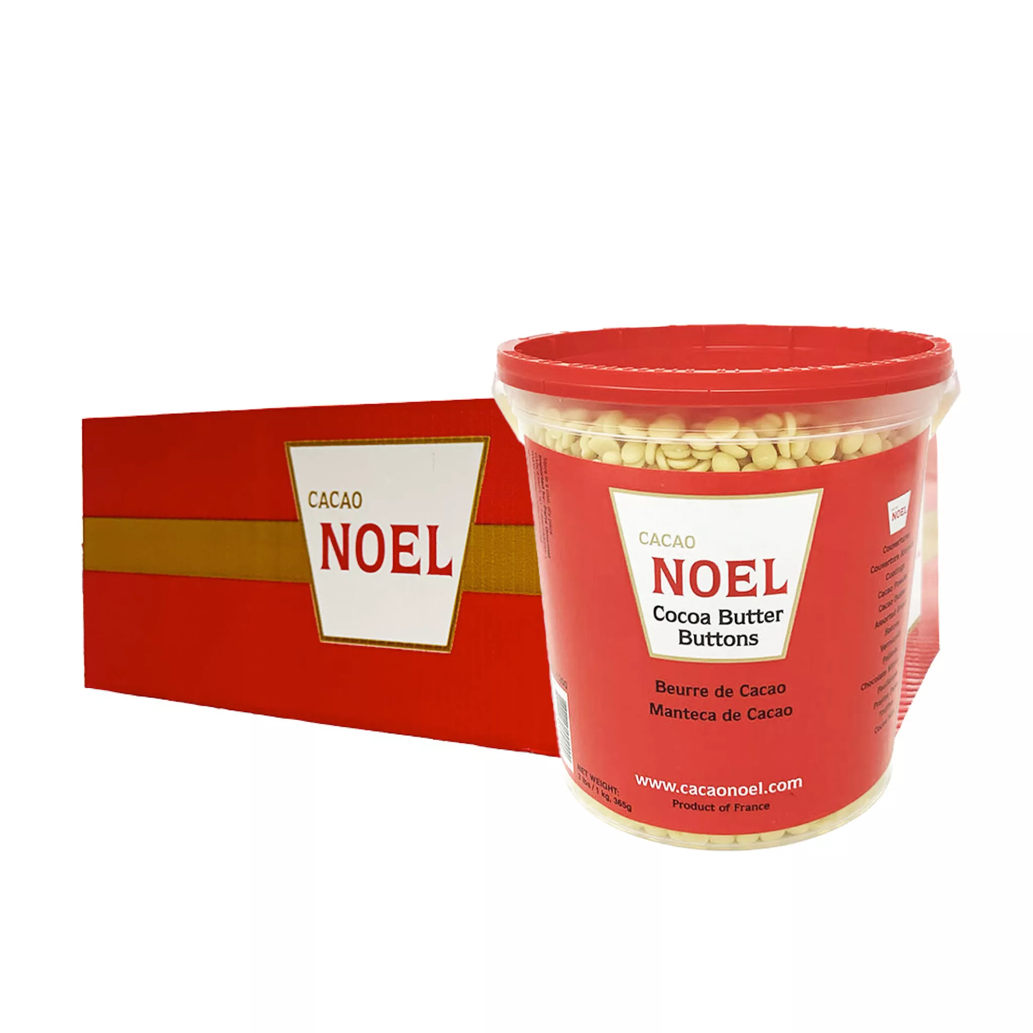 noel-cocoa-butter-buttons-3-lb-box-6 Noel - Cocoa Butter Buttons - 3 lb (box of 6)