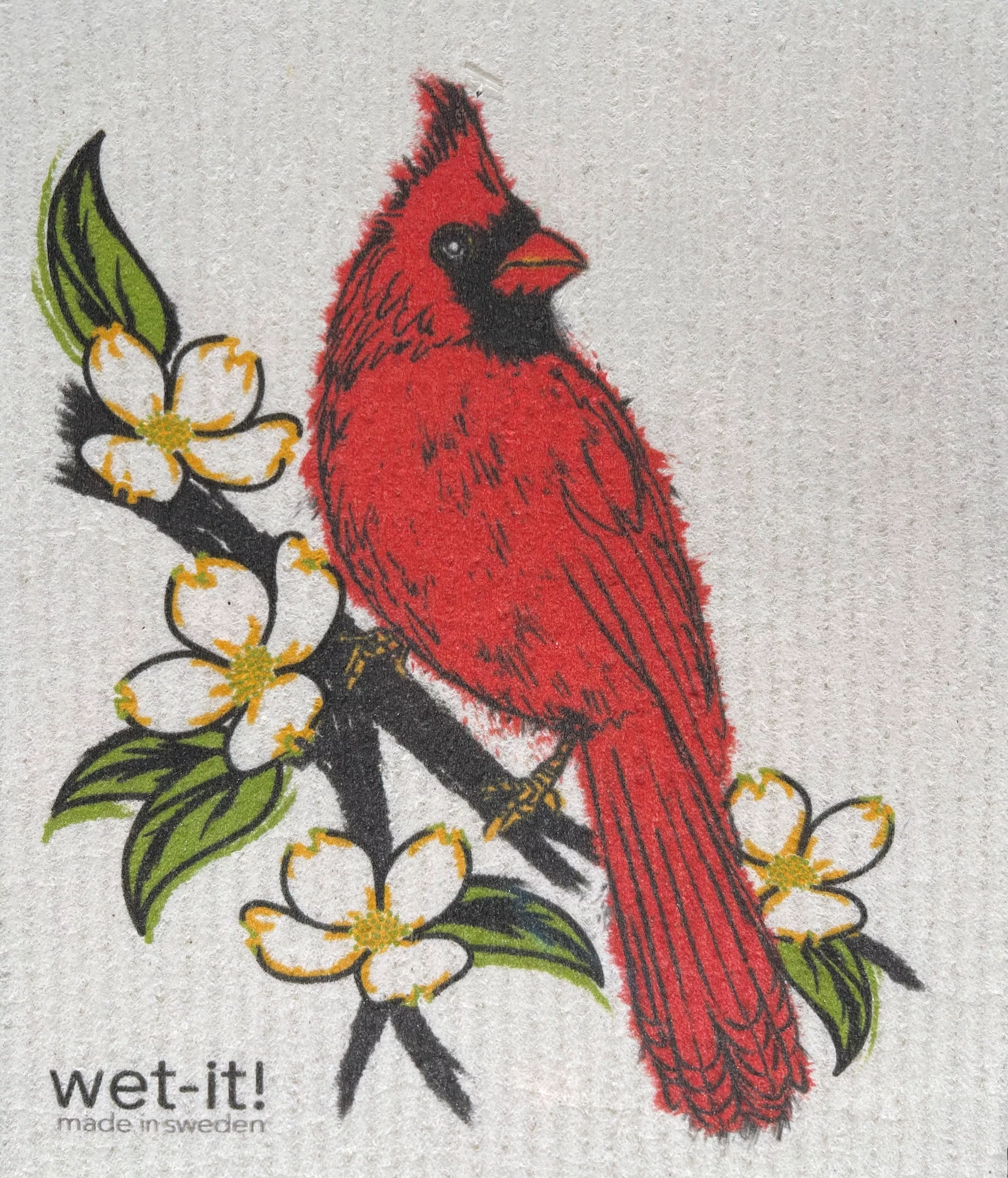 northern-red-cardinal-swedish-cloth NORTHERN RED CARDINAL SWEDISH CLOTH
