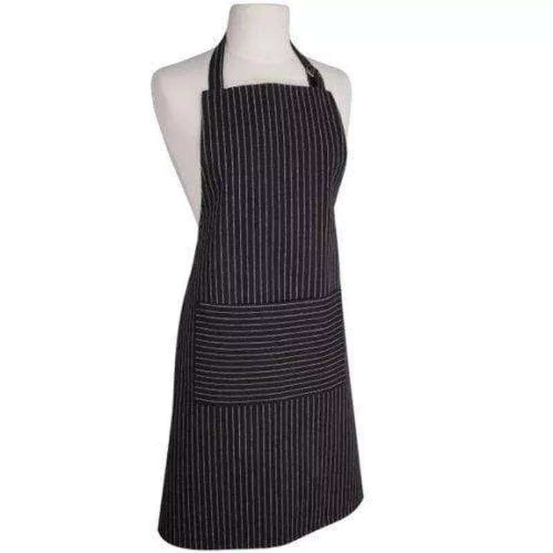 now-designs-basic-white-pinstripe-apron-black Now Designs Basic White Pinstripe Apron – Black