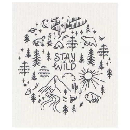 now-designs-swedish-dishcloth-stay-wild NOW Designs Swedish Dishcloth: Stay Wild