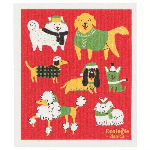 now-designs-swedish-dishcloth-yule-dogs NOW Designs Swedish Dishcloth: Yule Dogs