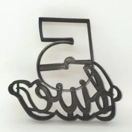 number-5-letters-fondant-cookie-cutter Number 5 and Letters Fondant Cookie Cutter