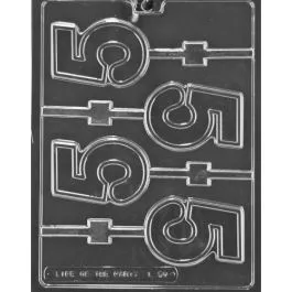 Number Five Chocolate Lollipop Mold