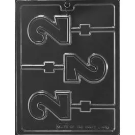 Number Two Chocolate Lollipop Mold