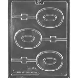 Number Zero Chocolate Lollipop Mold