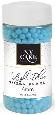 nycake-4mm-blue-sugar-pearls-4oz NYCake 4mm Blue Sugar Pearls -- 4oz
