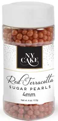 NYCake 4mm Pink Sugar Pearls -- 4oz