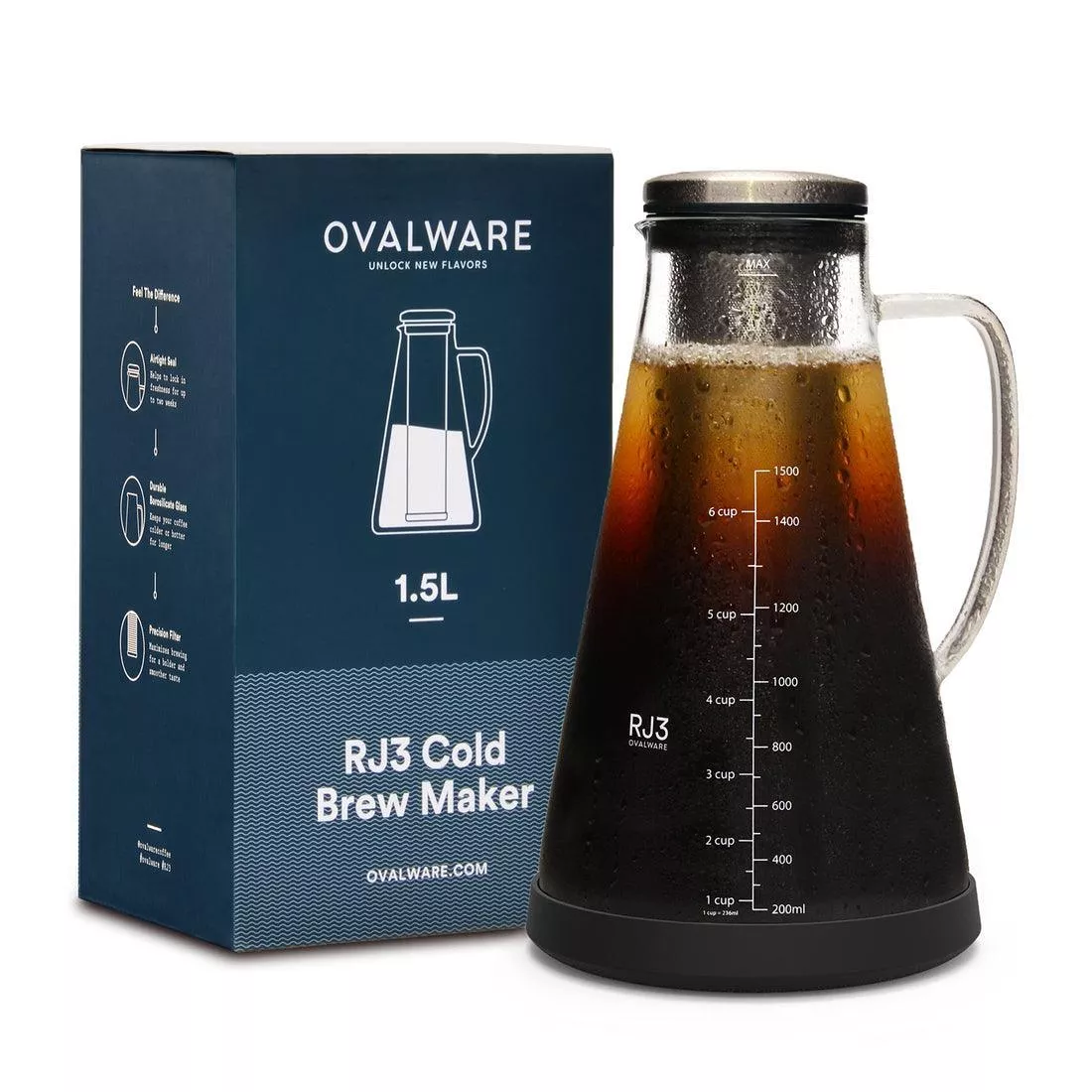 ovalware-cold-brew-maker-1-5l Ovalware Cold Brew Maker: 1.5L