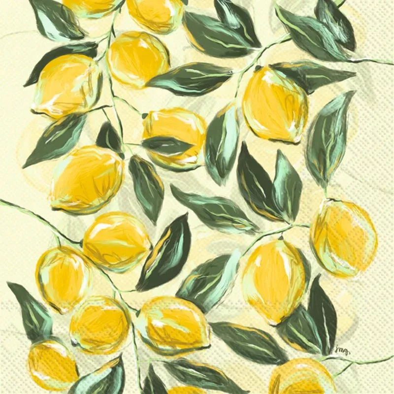 painterly-lemons-lunch-napkin Painterly Lemons Lunch Napkin
