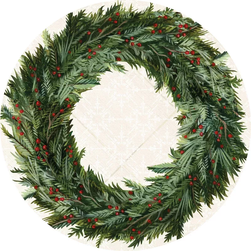 paper-christmas-wreath-placemat Paper Christmas Wreath Placemat