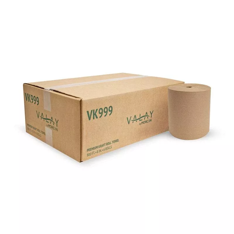 Paper Hardwound Roll Towels, Kraft - Case of 6