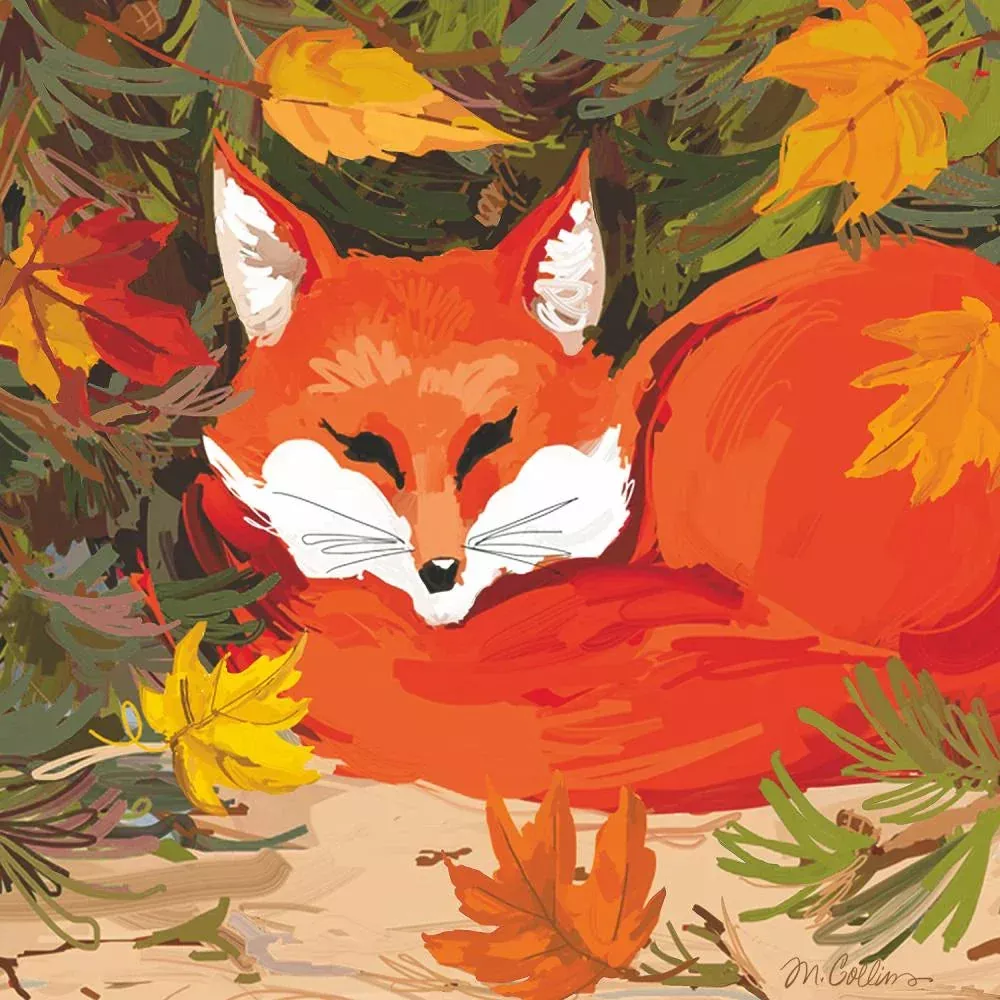 paperproduct-designs-cocktail-napkins-autumn-fox Paperproduct Designs Cocktail Napkins: Autumn Fox
