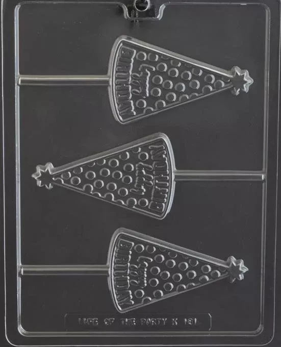 party-hat-chocolate-lollipop-mold Party Hat Chocolate Lollipop Mold