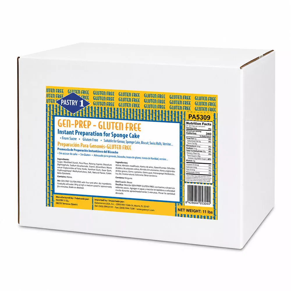 pastry-1-gen-prep-gluten-free-sponge-cake-mix-11-lb Pastry 1 - Gen Prep Gluten Free Sponge Cake Mix - 11 lb