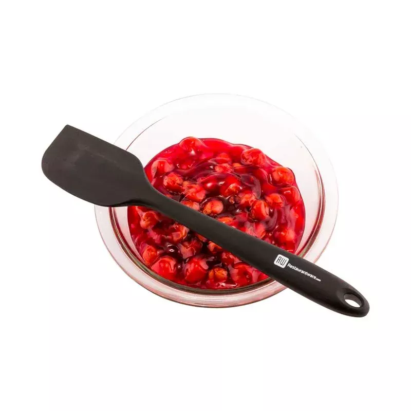 Pastry tek Black Silicone Spatula – Flat – 10 1/2″ – 100 count box