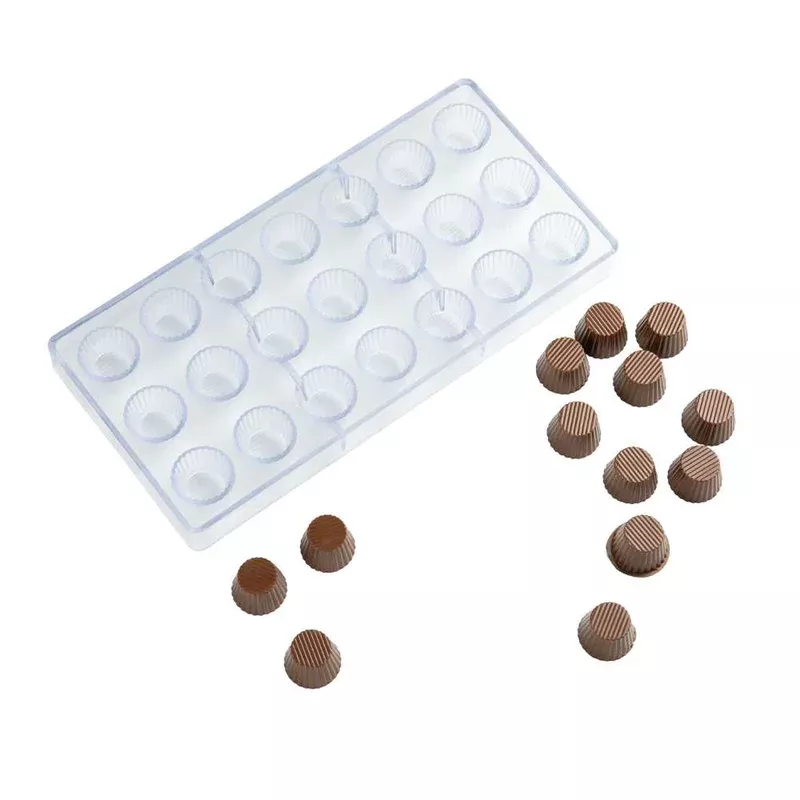 pastry-tek-polycarbonate-cup-candy-chocolate-mold-21-compartment-40-count-box Pastry Tek Polycarbonate Cup Candy / Chocolate Mold – 21-Compartment – 40 count box