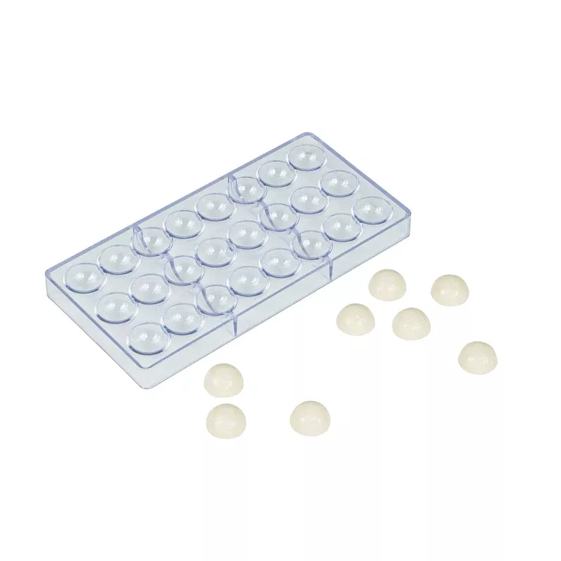 pastry-tek-polycarbonate-soccer-ball-candy-chocolate-mold-24-compartment-1-count Pastry Tek Polycarbonate Soccer Ball Candy / Chocolate Mold – 24-Compartment – 1 count box