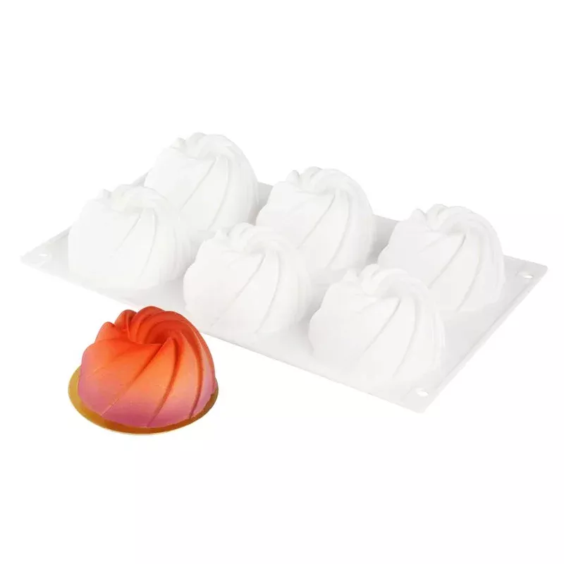 pastry-tek-silicone-mini-bundt-cake-baking-mold-6-compartment-40-count-box Pastry Tek Silicone Mini Bundt Cake Baking Mold – 6-Compartment – 40 count box