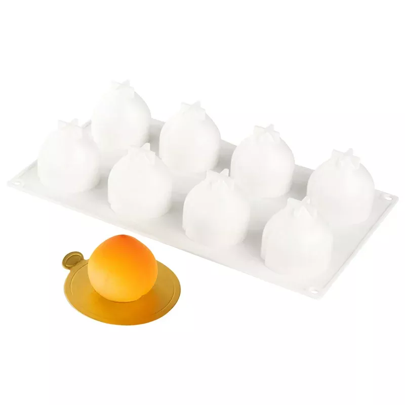 pastry-tek-silicone-peach-baking-mold-8-compartment-10-count-box Pastry Tek Silicone Peach Baking Mold – 8-Compartment – 10 count box