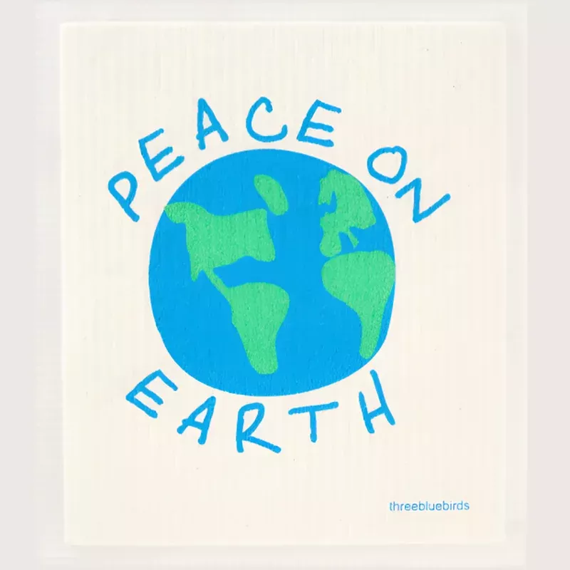 peace-on-earth-swedish-dishcloth PEACE ON EARTH SWEDISH DISHCLOTH