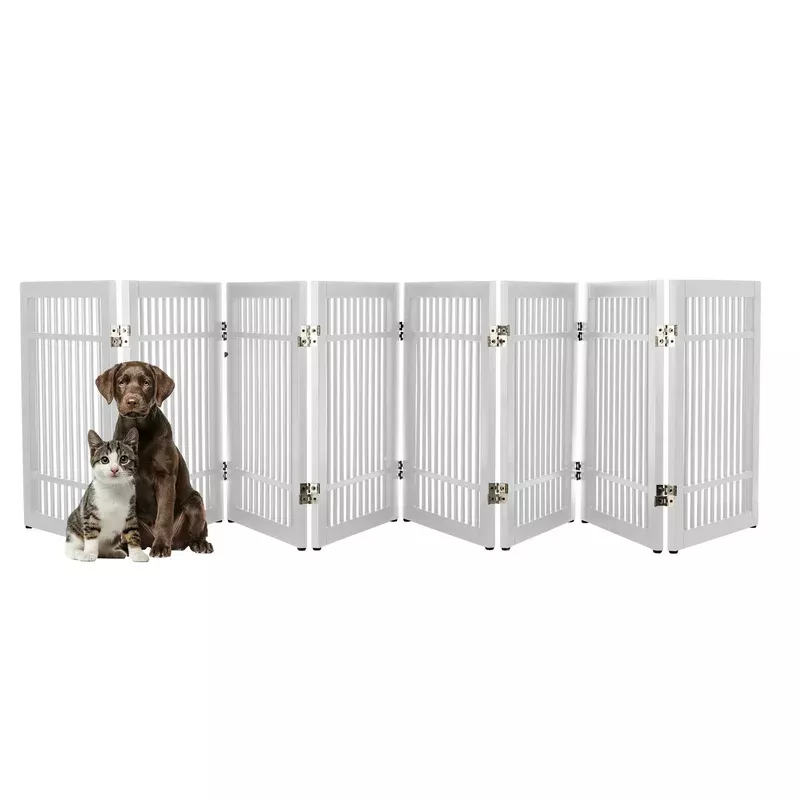 pet-adobe-8-panel-foldable-indoor-dog-gate-white Pet Adobe 8-Panel Foldable Indoor Dog Gate – White