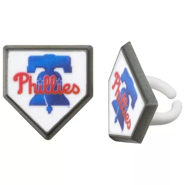 philadelphia-phillies-cupcake-rings-12-rings Philadelphia Phillies Cupcake Rings - 12 Rings